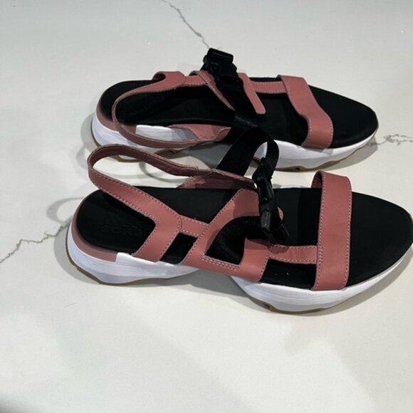 Sorel Pink and Black Women's Sandals - Picture 3 of 7